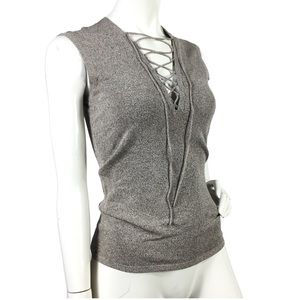 Iro Wool Lace Up Top Sleeveless Size S